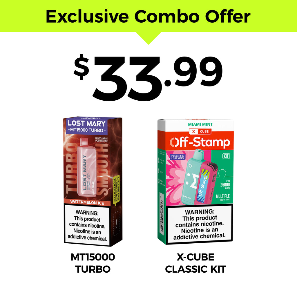 Limited Flavor Fusion – LOST MARY MT15000 Turbo × Off Stamp X-Cube Classic Kit