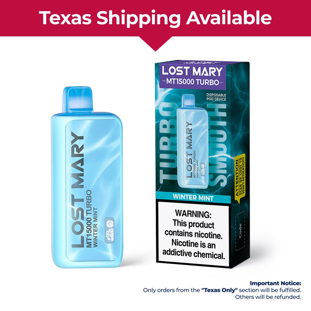 【⭐️Texas Only • Available Now】LOST MARY MT15000 Turbo Disposable