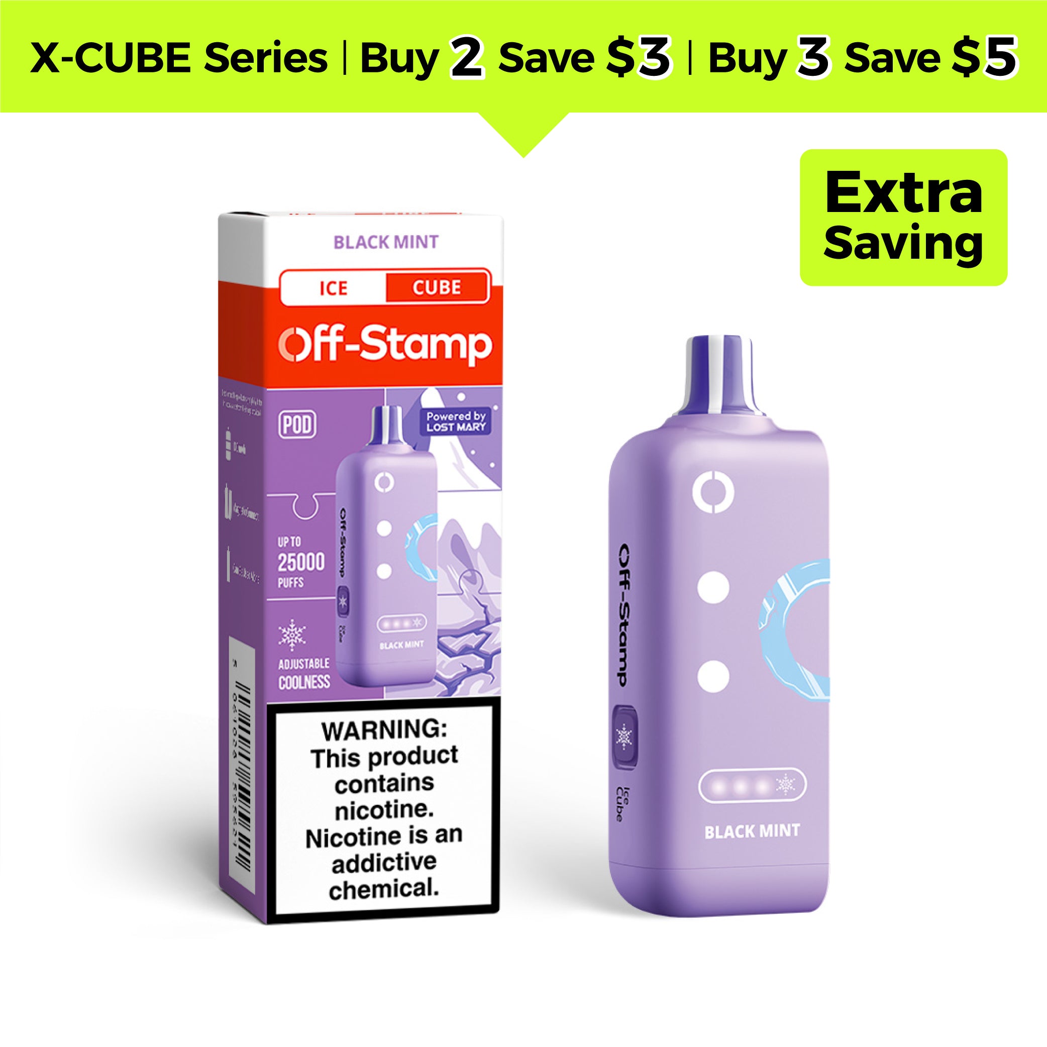 Off Stamp X-Cube Ice Cube